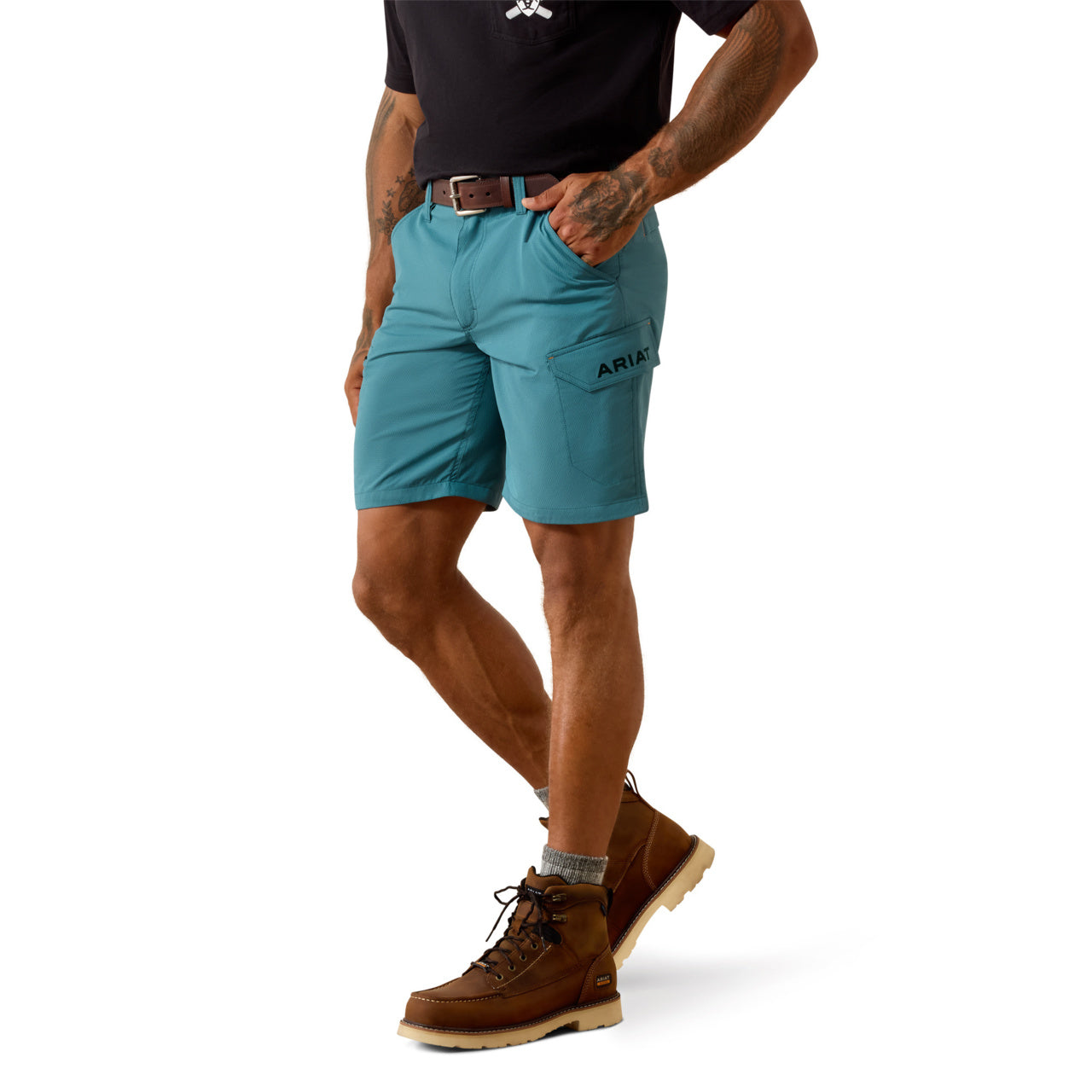 Ariat Men's Rebar Hydro Blue WorkFlow Ultralight 9" Short 10072927