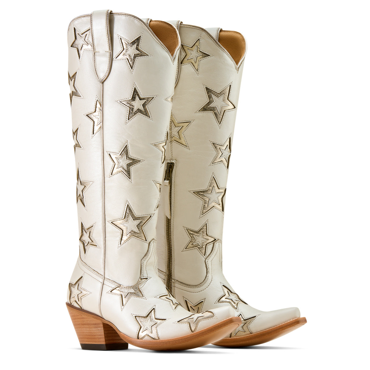 Ariat Ladies Casanova Star Graphic Pearl White Western Boot 10074350