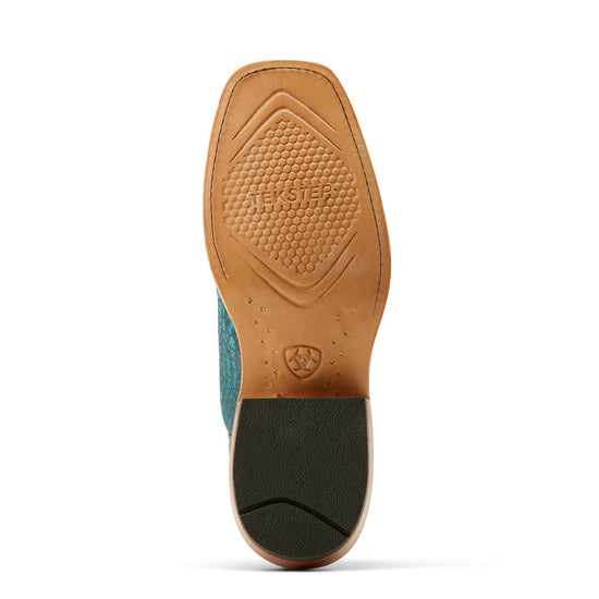 Ariat Ladies Futurity Sueded Caiman Belly Turquoise Western Boot 10050967