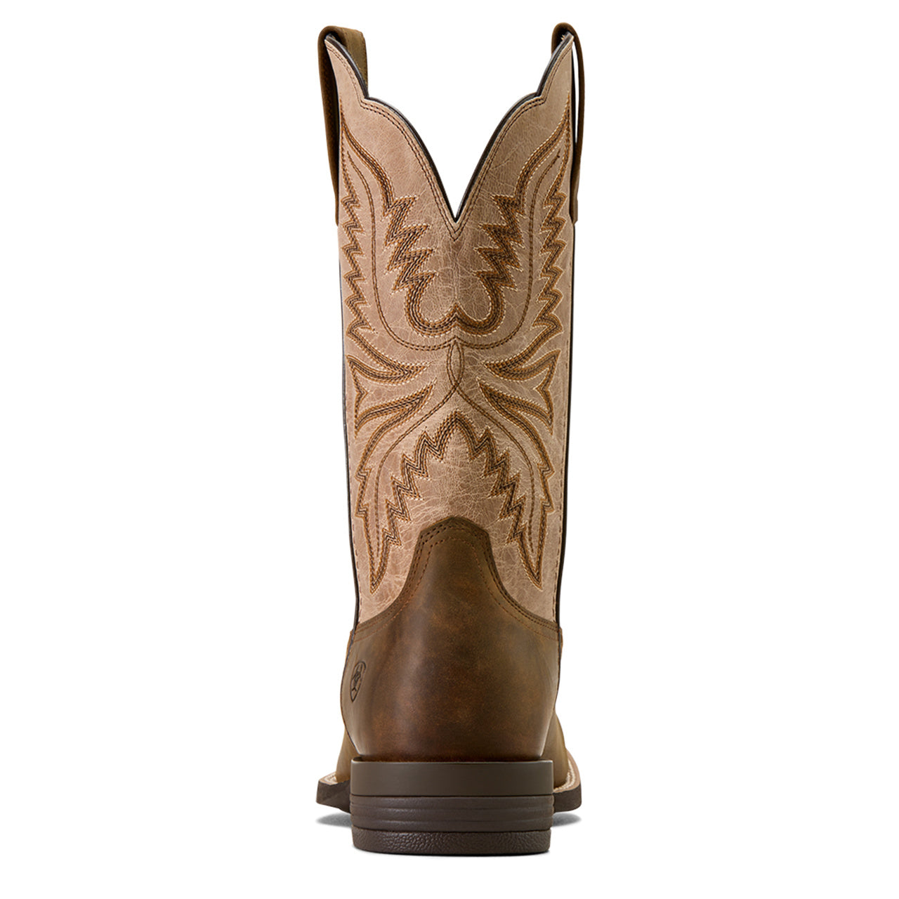 Ariat Men's Brush Creek Embroidered Aged Tan Western Boot 10074181