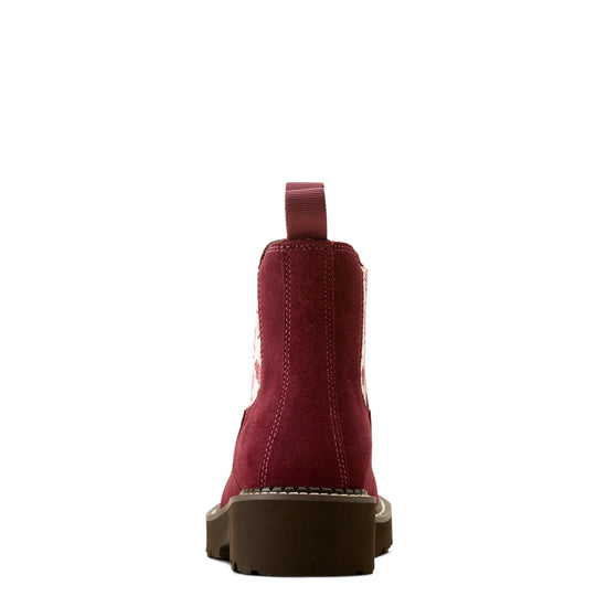Ariat Ladies Fatbaby Twin Gore Burgundy Suede Western Boots 10050892