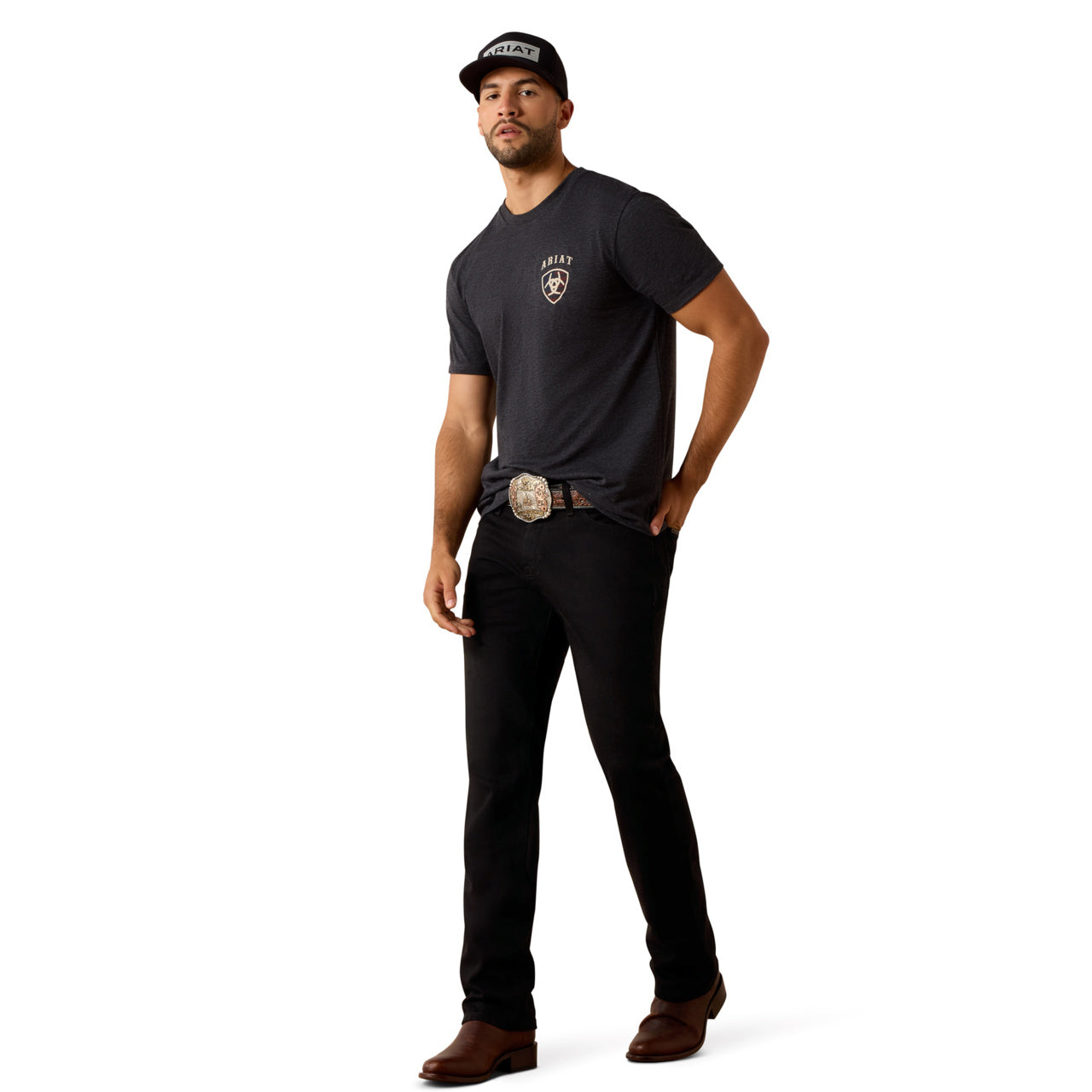 Ariat Men's American Bison Charcoal Heather T-Shirt 10071195