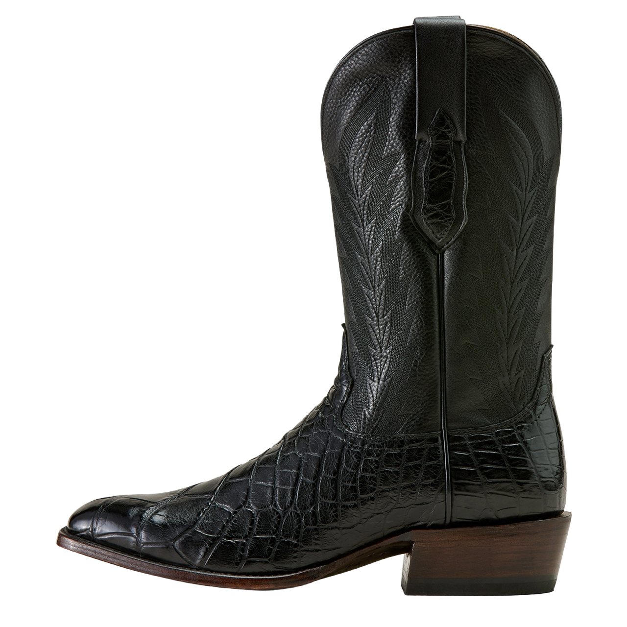 Ariat Men's Willie American Alligator Black Western Boots 10072356