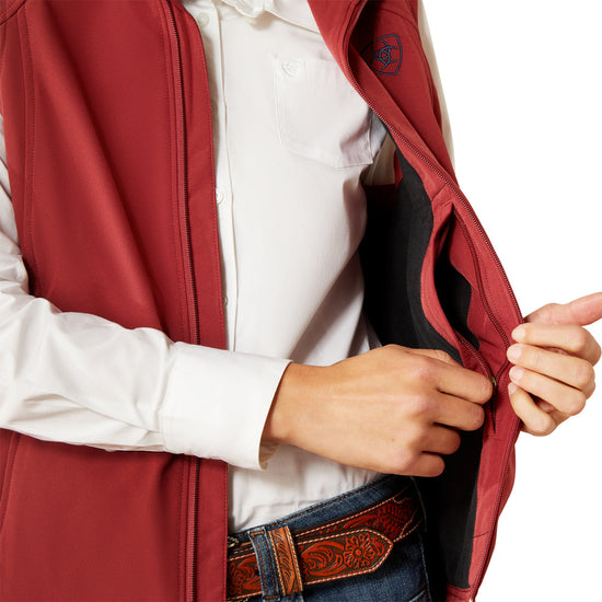 Ariat Ladies Logo Burnt Russet Softshell Vest 10062787