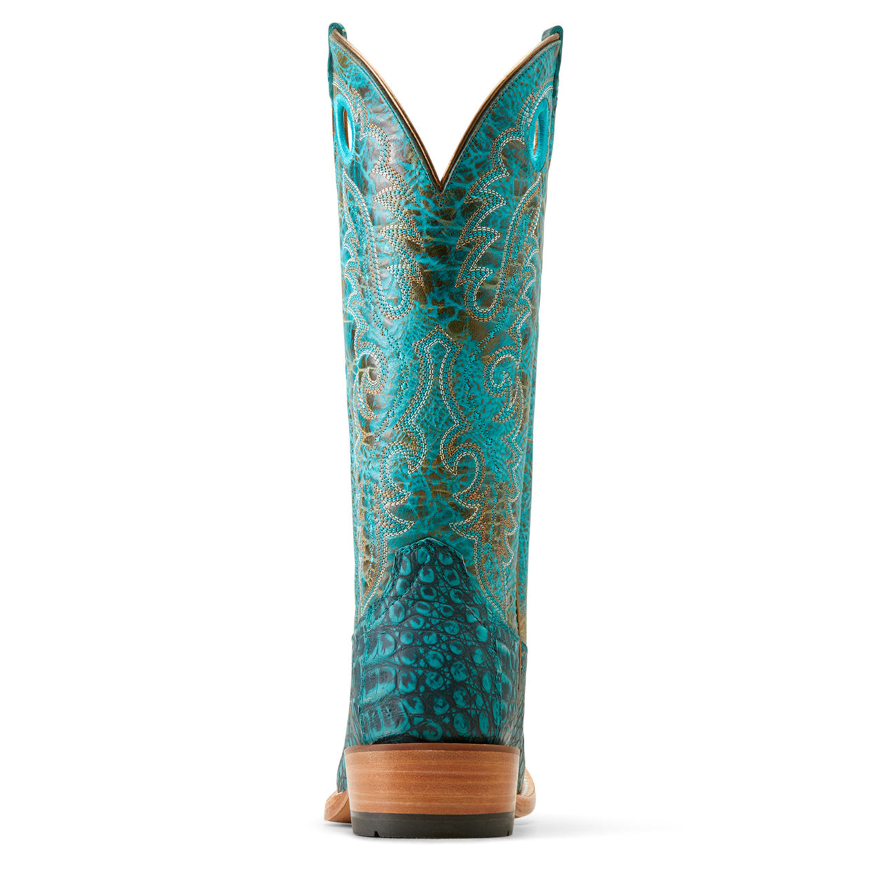 Ariat Ladies Futurity Sueded Caiman Belly Turquoise Western Boot 10050967