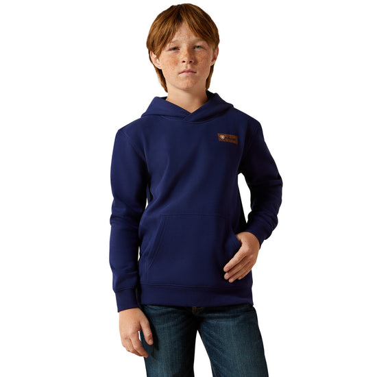 Ariat Youth Boy's Woodshop Stack Navy Blue Hoodie 10062464