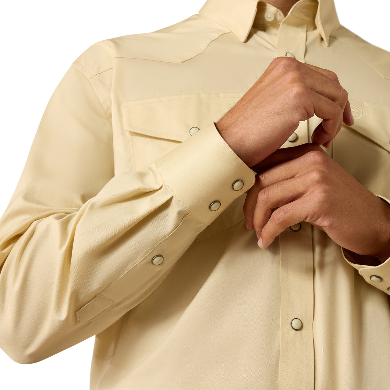 Ariat Men's Lightweight Twill Creme Brulee Classic Fit Snap Shirt 10071235