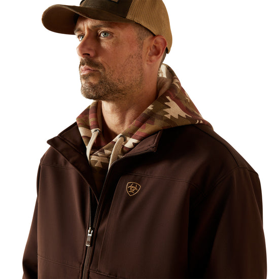 Ariat Men's Vernon Coffee Bean Brown Zip Softshell Jacket 10062597