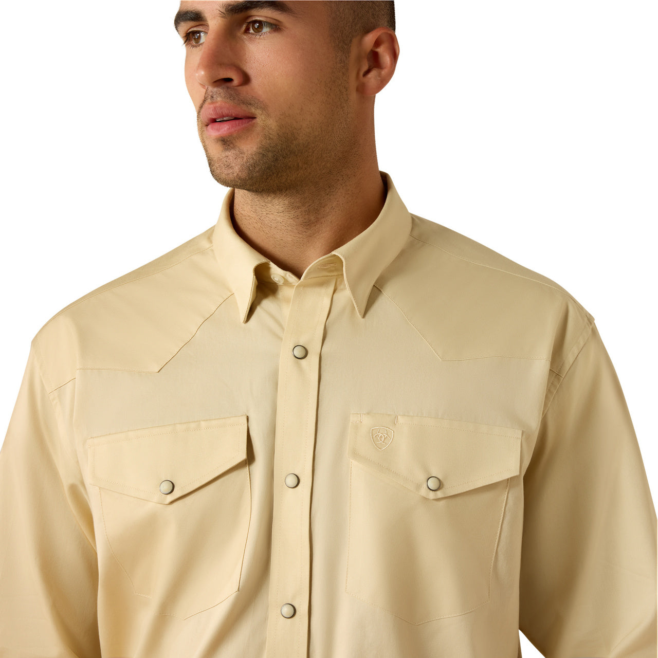 Ariat Men's Lightweight Twill Creme Brulee Classic Fit Snap Shirt 10071235