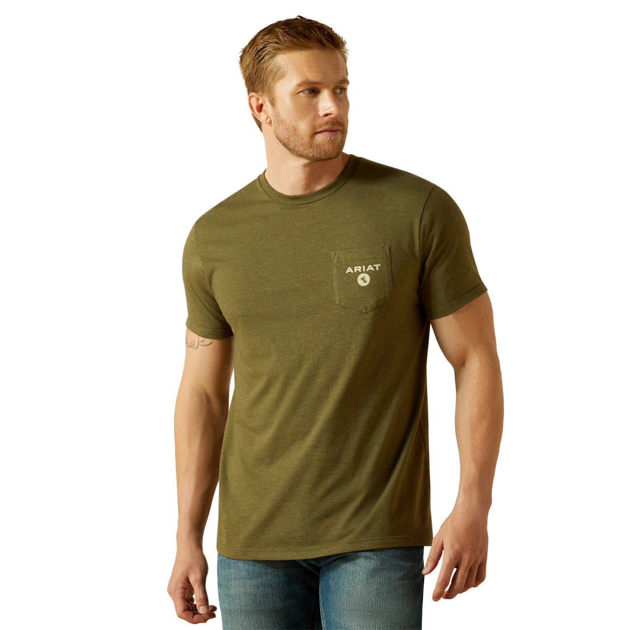 Ariat Men's Roped Diamond Military Heather T-Shirt 10062414