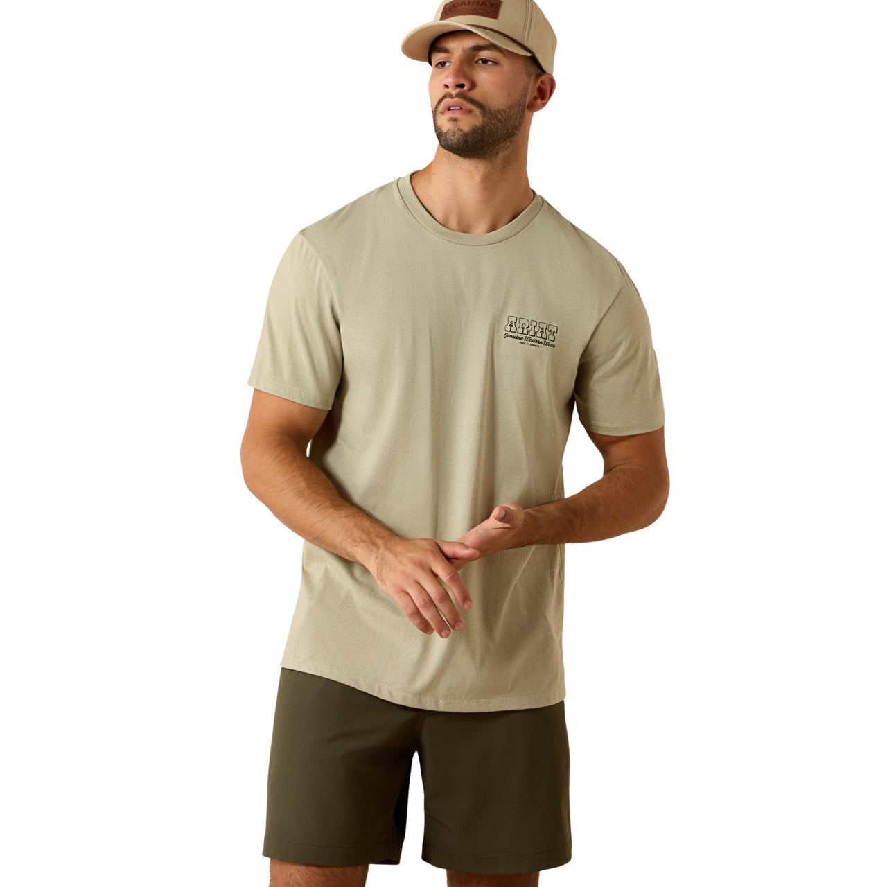 Ariat Men's Porcupine Posse Elm Beige T-Shirt 10071196