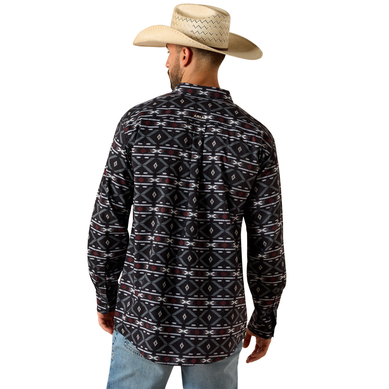 Ariat Men's Black Printed 360 Airflow Classic Fit Shirt 10071663