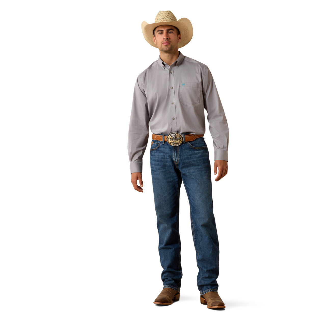 Ariat Men's Everything Sky Rocket Grey Classic Fit Shirt 10072733