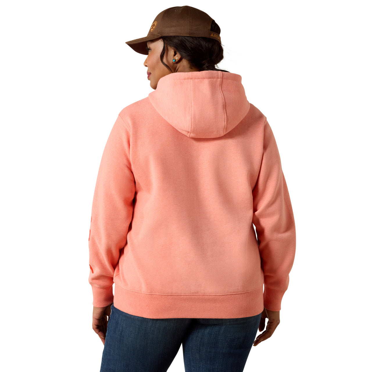 Ariat Ladies Logo 2.0 Peach Amber Heather Hoodie 10071458