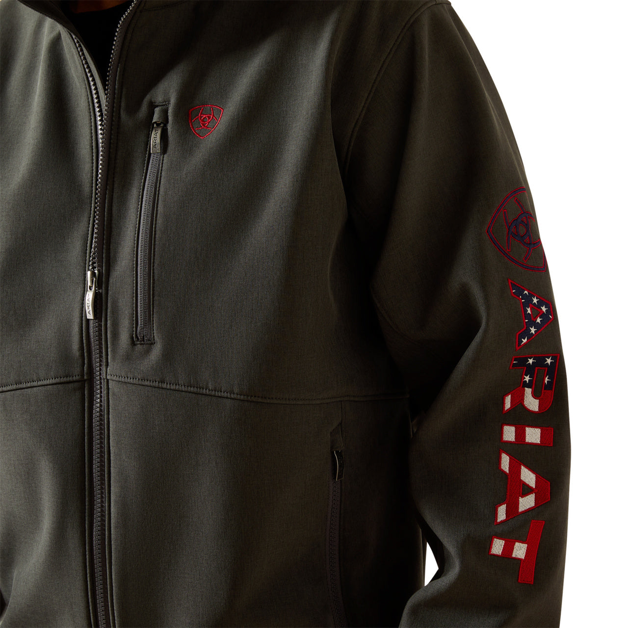 Ariat Men's Charcoal American Logo Softshell Jacket 10062579