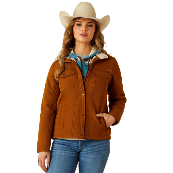 Ariat Ladies Berber Back Chestnut Horse Softshell Jacket 10062303