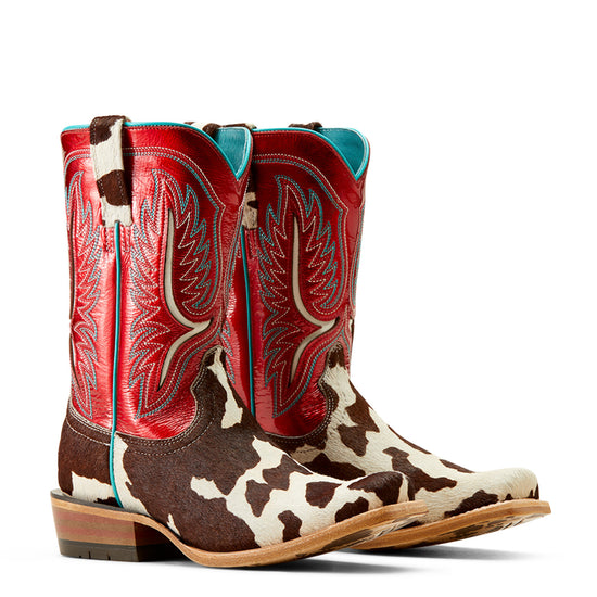 Ariat Ladies Futurity Colt Cowtown Hair On Red Square Toe Boots 10051020