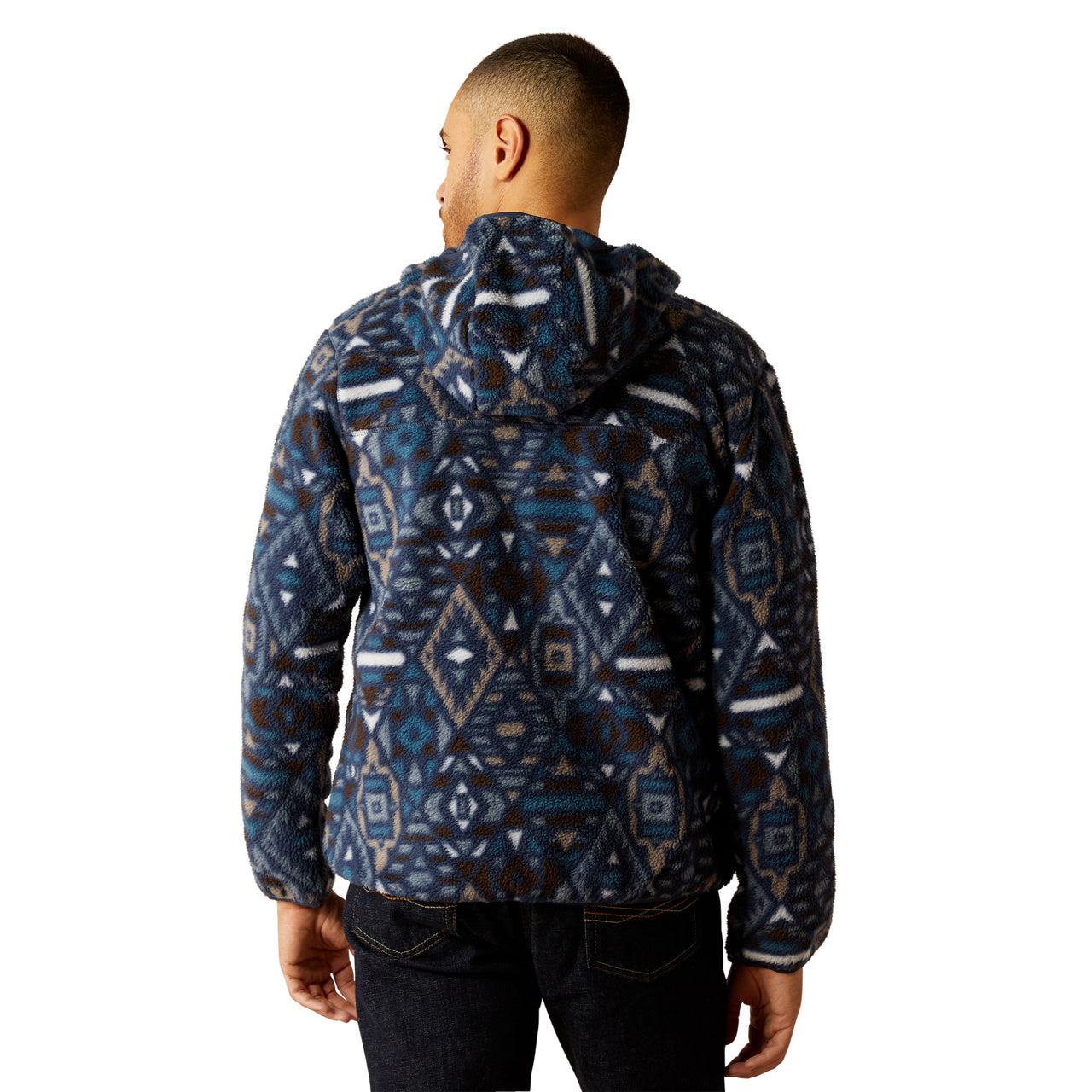 Ariat Men's Polar Bear Navy Southwest  Fleece 10052996