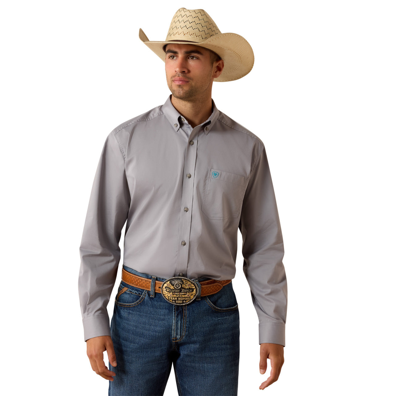 Ariat Men's Everything Sky Rocket Grey Classic Fit Shirt 10072733