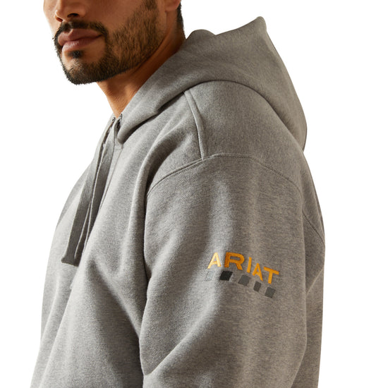 Ariat Men's Rebar Heavyweight Heather Grey Hoodie 10062707