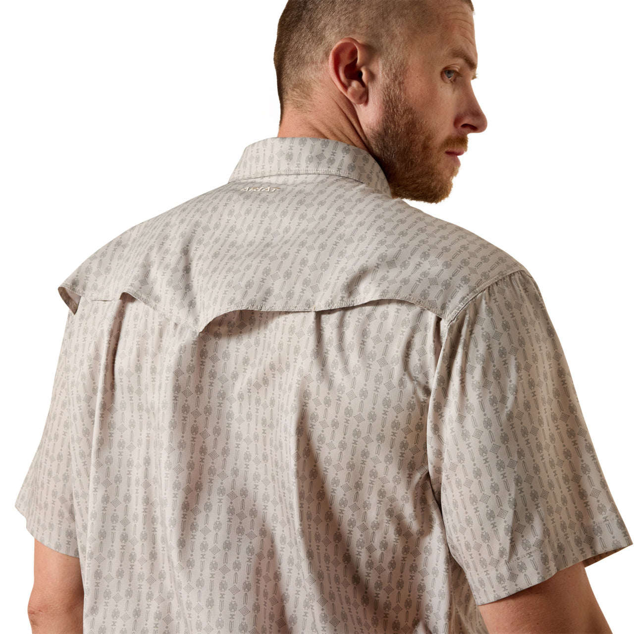 Ariat Men's Western VentTEK Island Fossil Classic Fit Snap Shirt 10071045