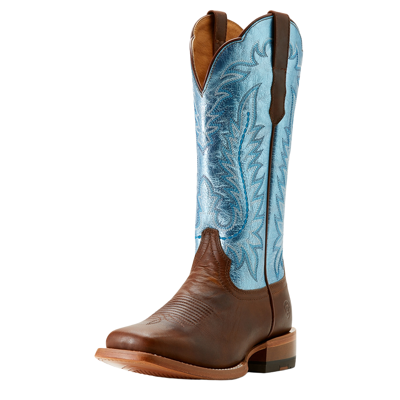 Ariat Ladies Frontier Tilly Dapper Tan & Surf Blue Western Boot 10053642