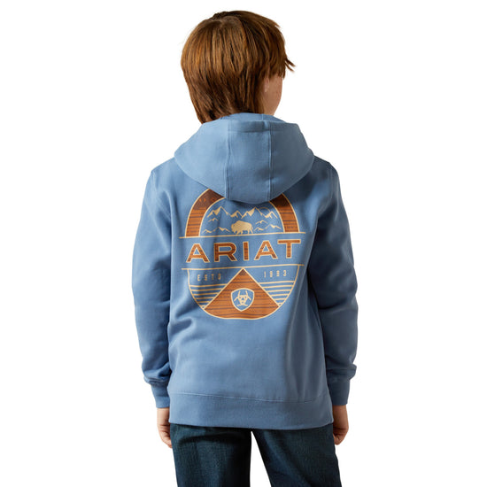 Ariat Youth Boy's Sun Valley Circle Coronet Blue Hoodie 10062463