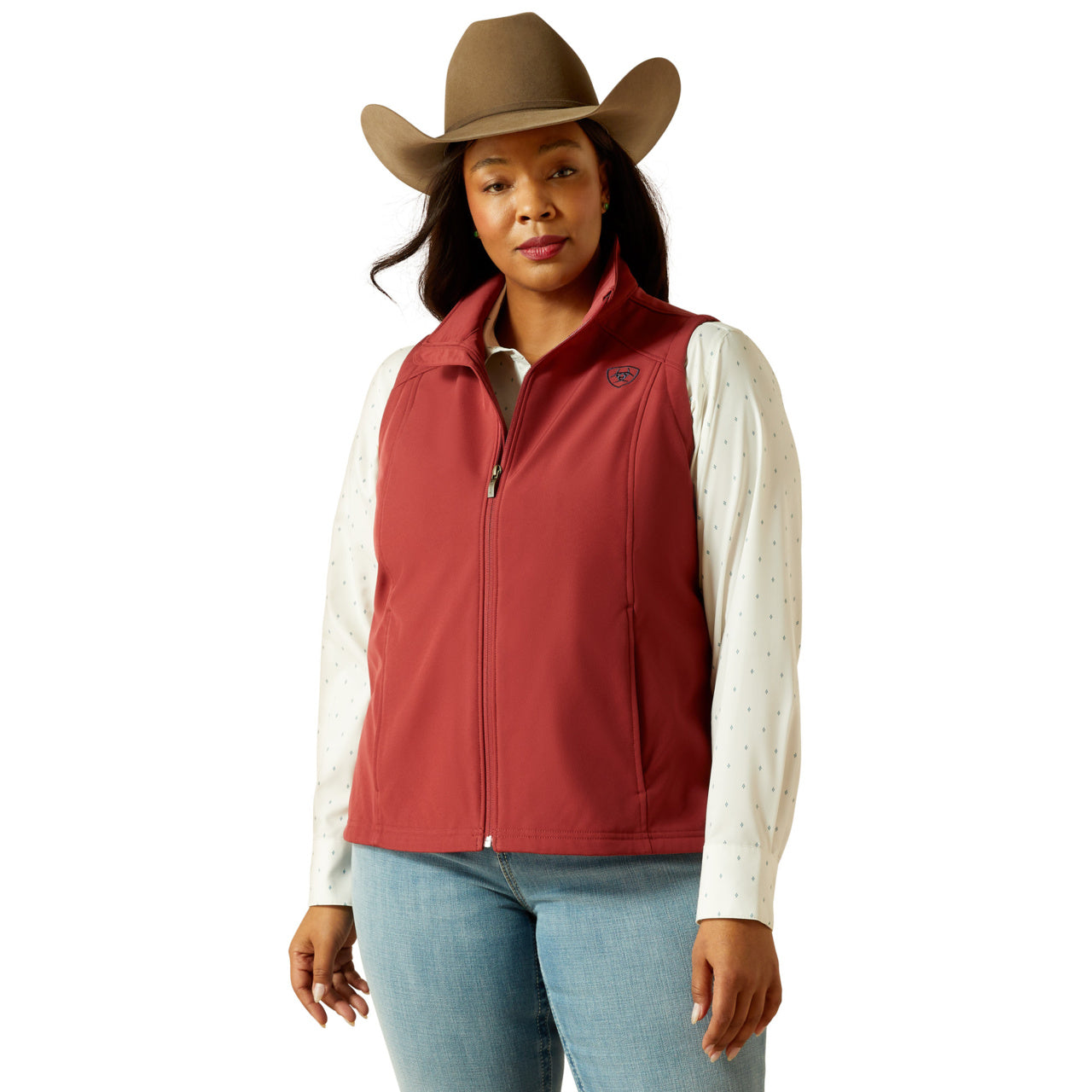 Ariat Ladies Logo Burnt Russet Softshell Vest 10062787