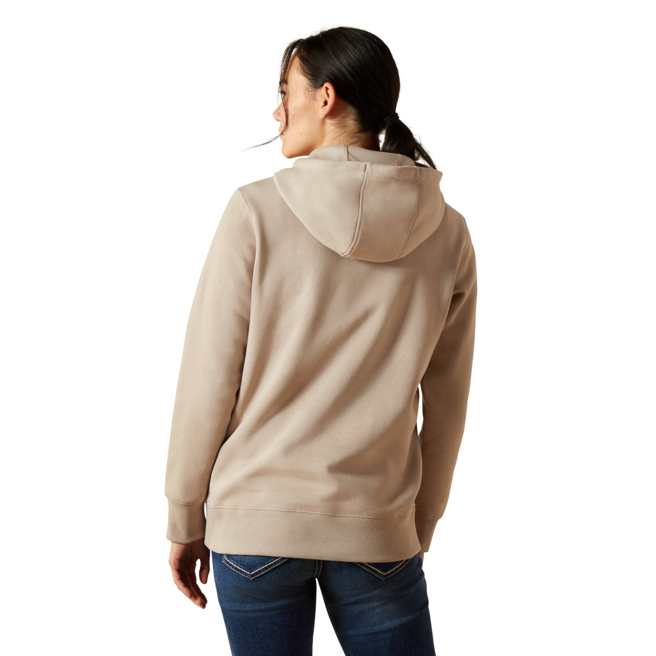 Ariat Ladies Rebar Skill Set 1/2 Zip String Brown Hoodie 10062653