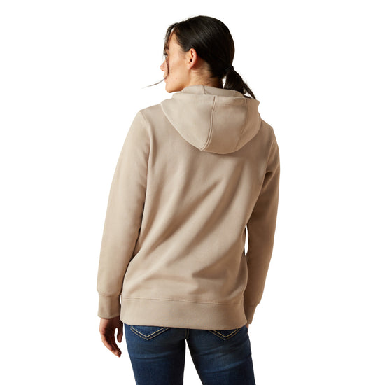 Ariat Ladies Rebar Skill Set 1/2 Zip String Brown Hoodie 10062653