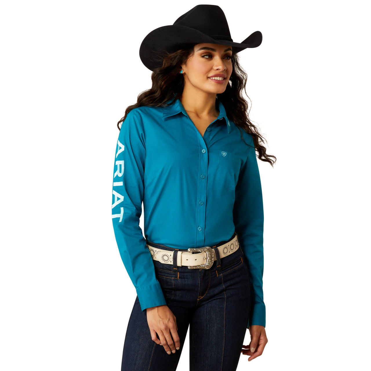 Ariat Ladies Team Kirby Ocean Depths Stretch Shirt 10054275 - Wild West Boot Store