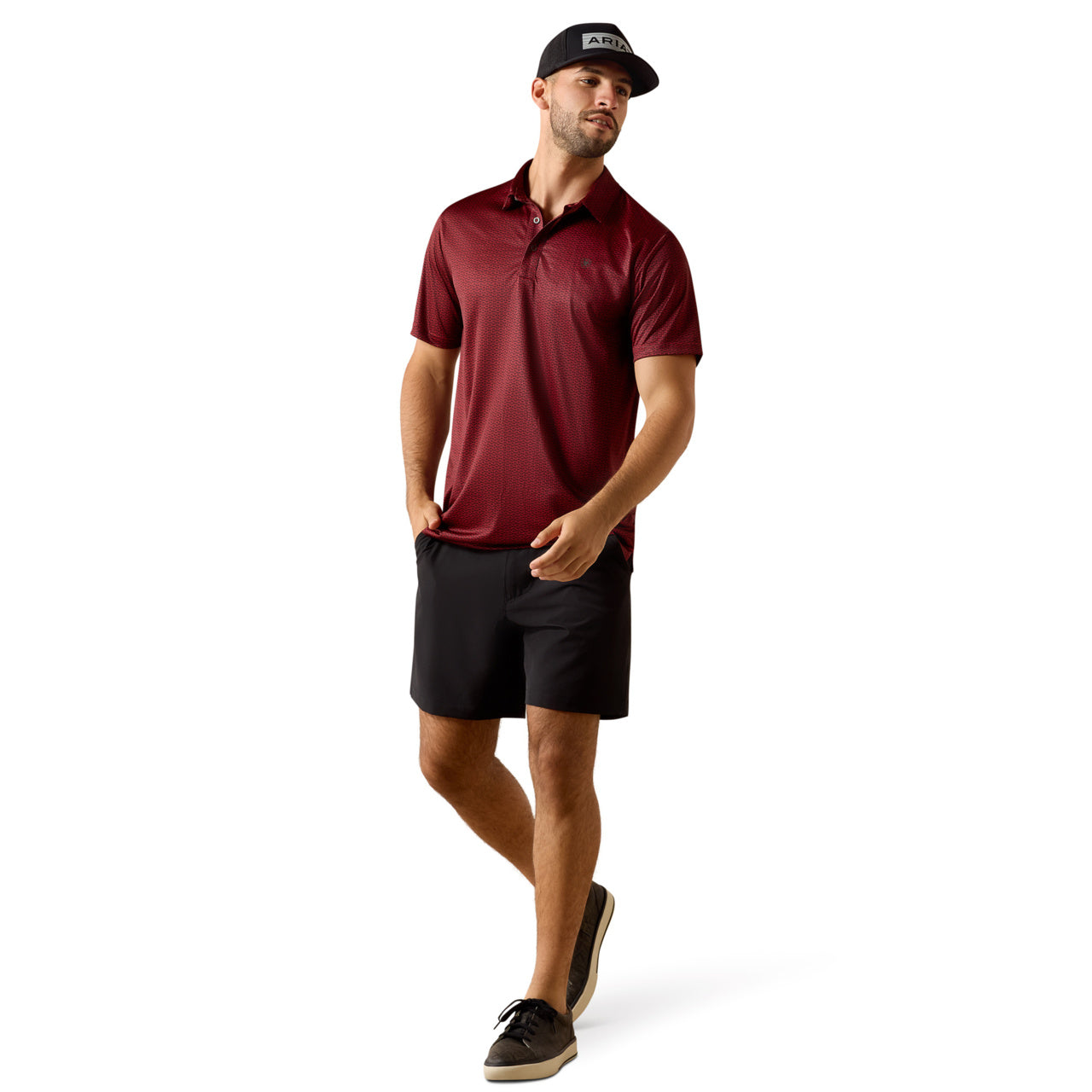 Ariat Men's Chili Pepper Tribe Geometric Print Fitted Polo 10071092