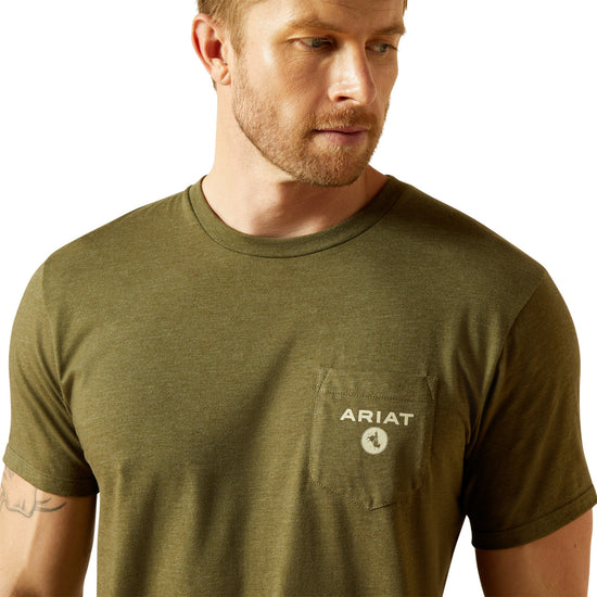 Ariat Men's Roped Diamond Military Heather T-Shirt 10062414