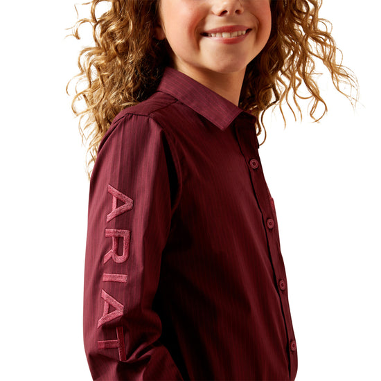 Ariat Youth Girl's Team Kirby Port Royale Stripe Shirt 10065835