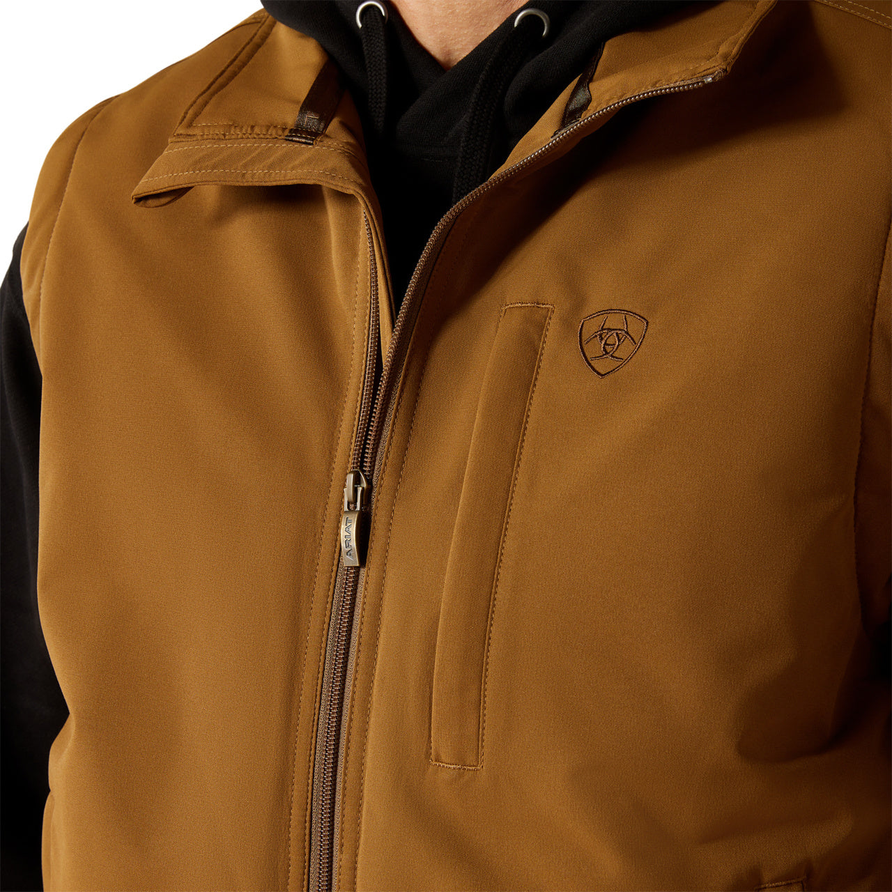 Ariat Men's Field Insulated Khaki Brown Zip Vest 10062516