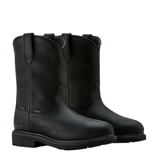 Ariat Men's Sierra Waterproof Steel Toe Black Work Boot 10063833
