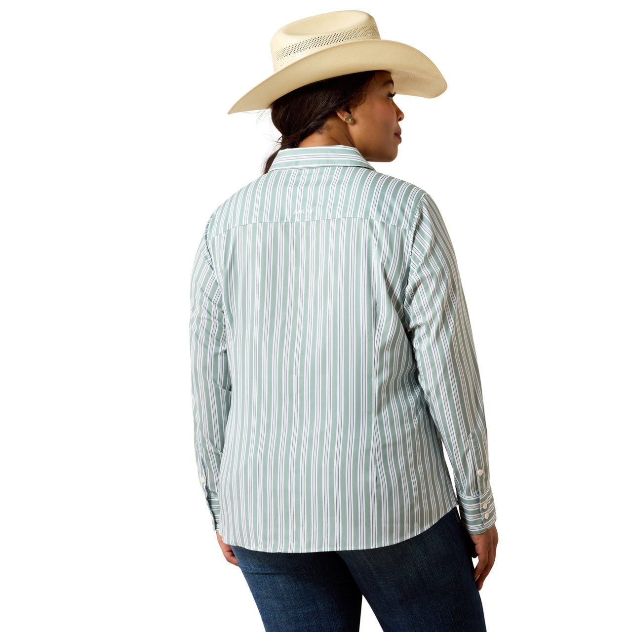 Ariat Ladies Kirby Pro Green Bay Stripe Button Down Shirt 10071467