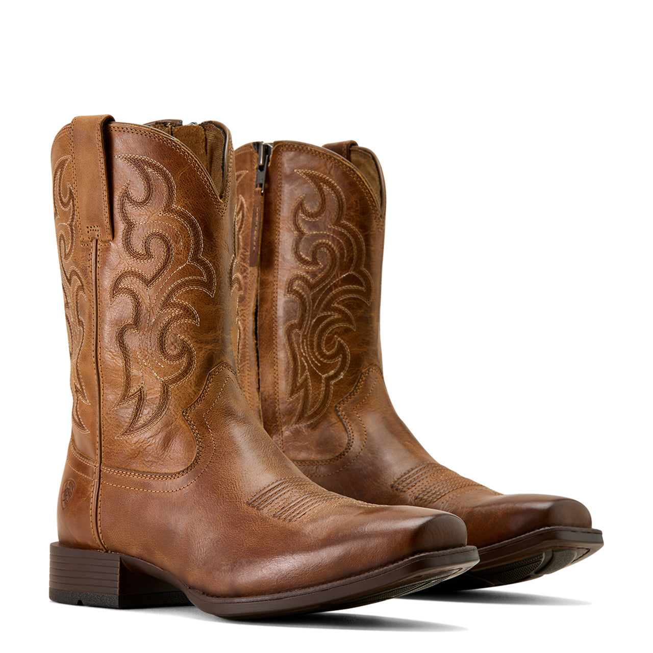 Ariat Men's Bodie Embroidered Honey Tan Western Boot 10074187