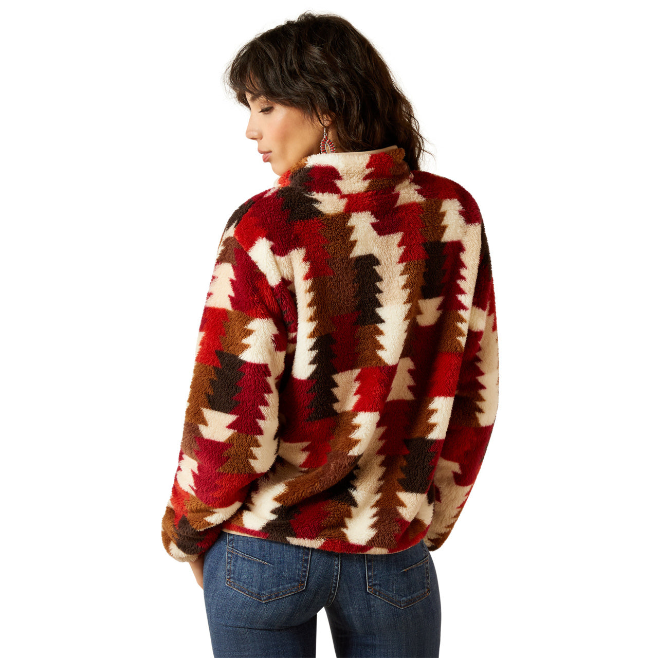 Ariat Ladies Berber Ombre Triangles Snap Front Sweatshirt 10062614