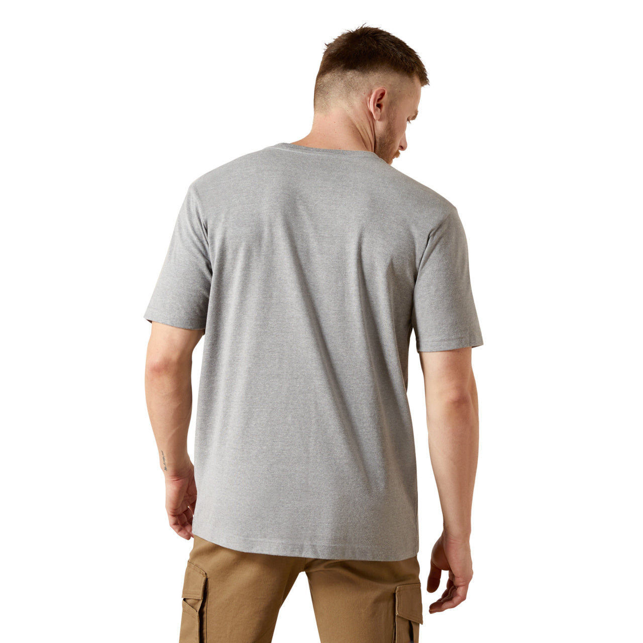 Ariat Men's Rebar Cotton Strong Heather Grey Workhog T-Shirt 10054517