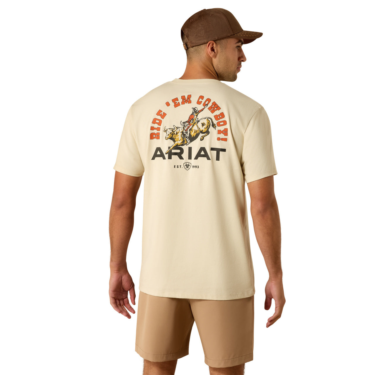 Ariat Men's Ride Em' Cowboy Graphic Natural T-Shirt 10071199