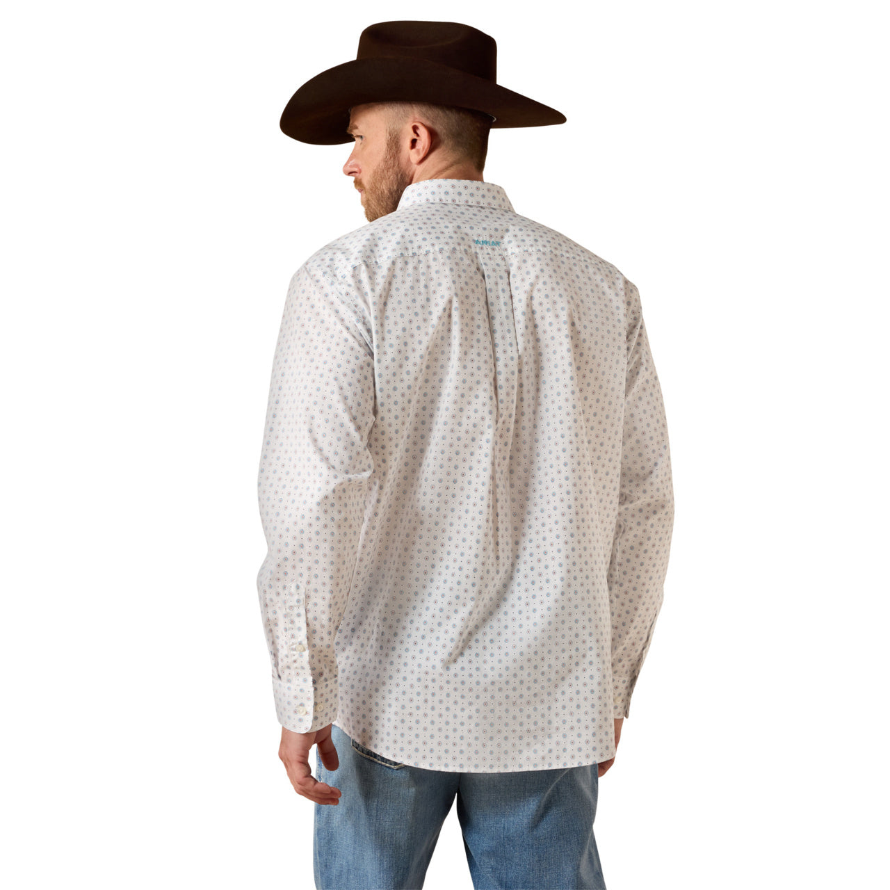 Ariat Men's Jayson White Southwestern Print Classic Fit Shirt 10071611
