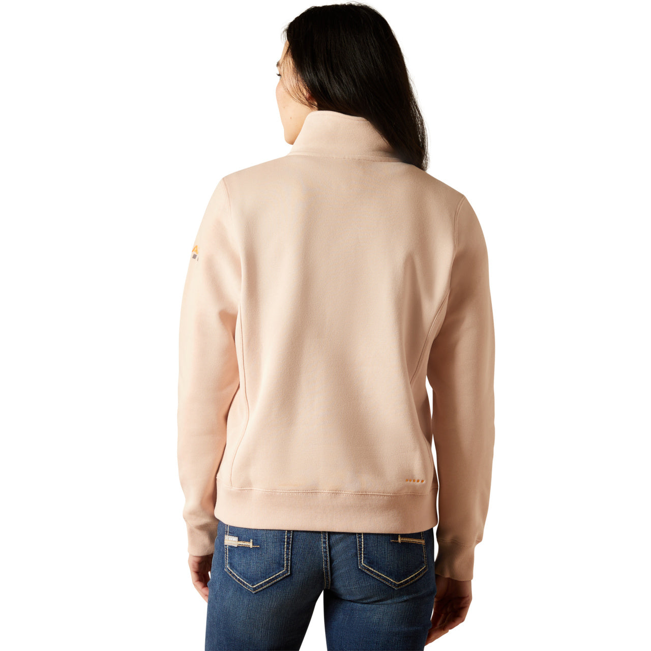 Ariat Ladies Rebar Traverse Funnel Neck Cameo Rose Sweatshirt 10062330