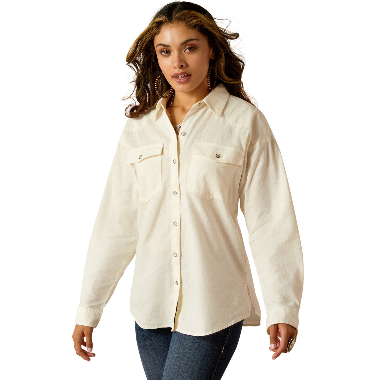 Ariat Ladies Wilkes Cloud Dancer Shirt