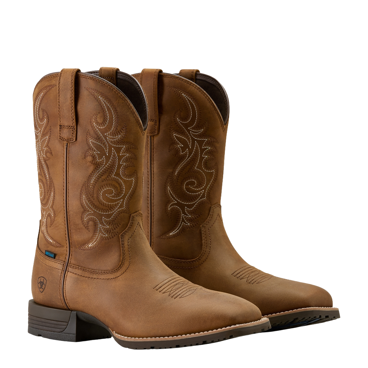 Ariat Men's Hybrid Ranchway Brown Waterproof Cowboy Boot 10064047