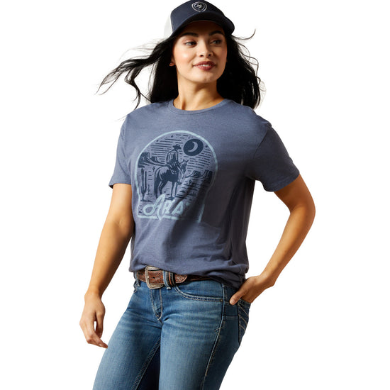 Ariat Ladies Desert Night Chambray Blue T-Shirt 10063757
