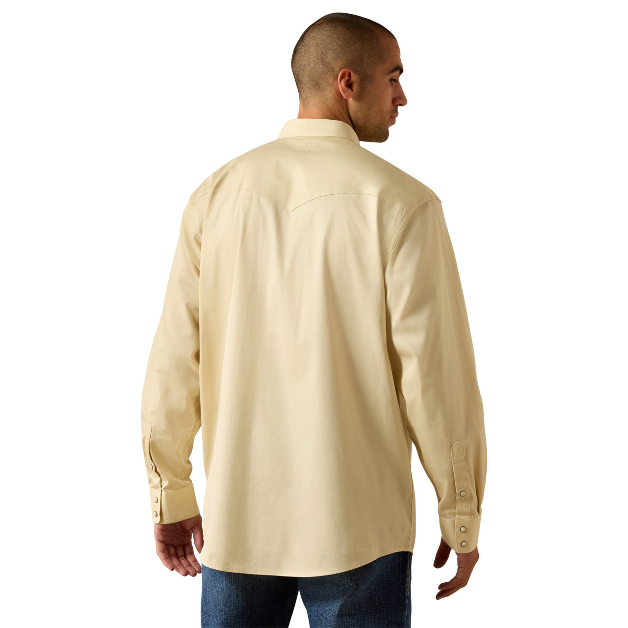 Ariat Men's Lightweight Twill Creme Brulee Classic Fit Snap Shirt 10071235