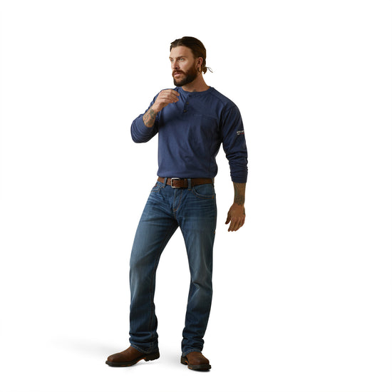 Ariat Men's FR Air Refinery Row Graphic Henley Top 10043776