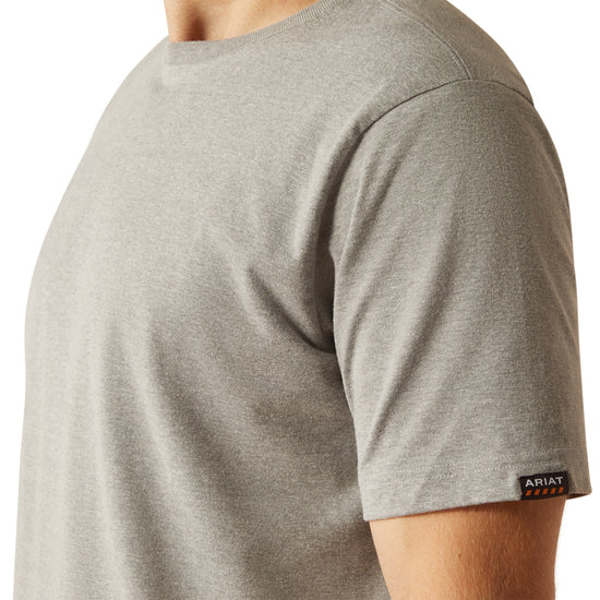 Ariat Men's Rebar Cotton Strong Standard Grey Heather T-Shirt 10054636