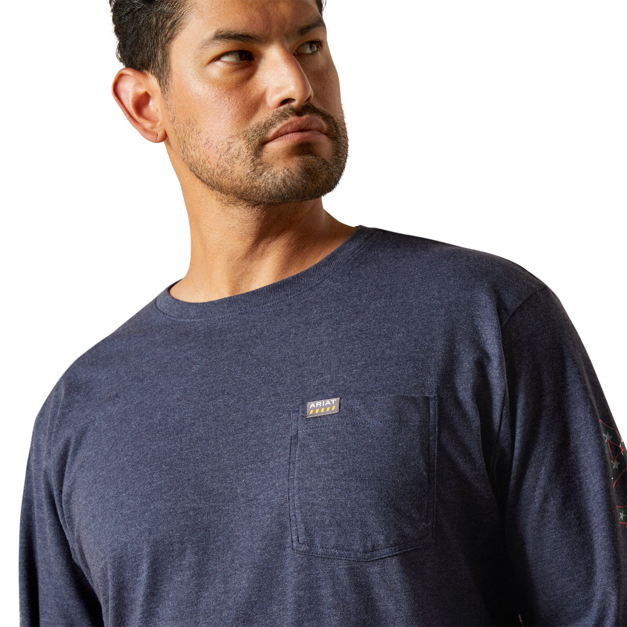Ariat Men's Rebar Cotton Strong Standard Pocket Navy T-Shirt 10062755
